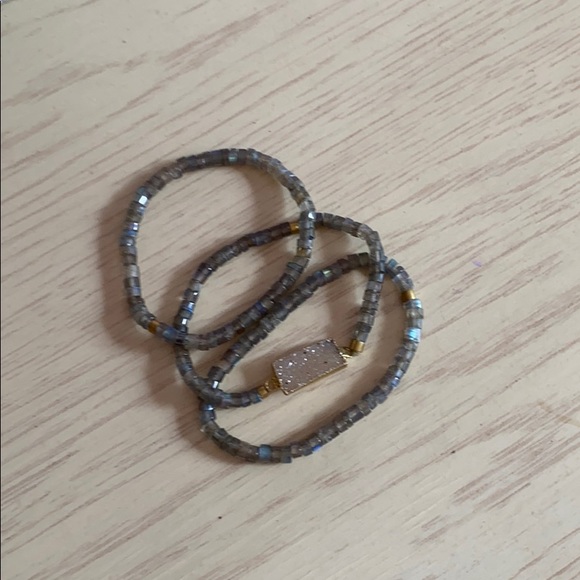 Druzy triple stack bracelet - Picture 1 of 3